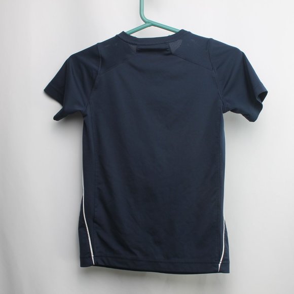 NIKE Dri-Fit Big Kids T-Shirt Size S Navy Blue Vented Shoulder & Sides - Picture 3 of 10